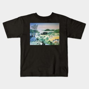 A Beautiful World by Grandma Moses Kids T-Shirt